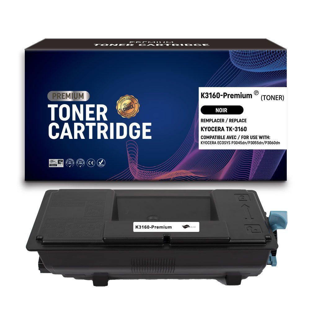Cartouche de toner Compatible Kyocera TK-3160 Noir 12500pages - KERA FRANCE Cartouche de toner Compatible Kyocera TK-3160 Noir 12500pages - KERA FRANCE
